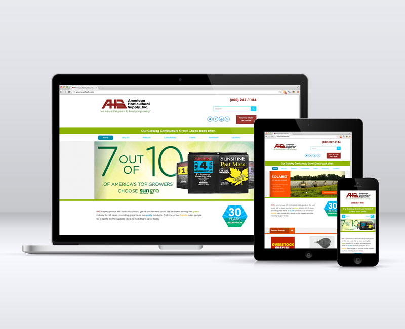 American Horticultural Supply Responsive Web Design