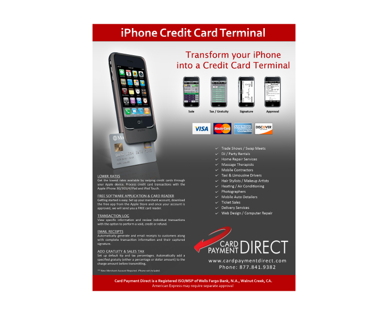 Card Payment Direct Flyer Graphic Design