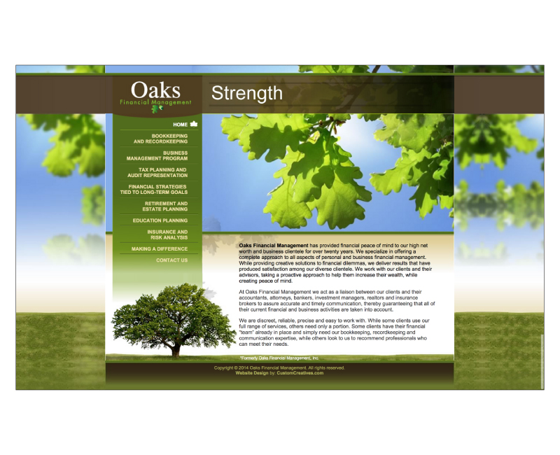 Oaks Financial Management Website Design