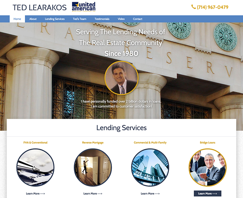 Ted Learakos Website Redesign