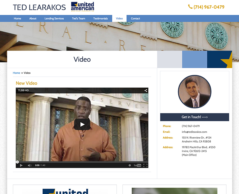 Ted Learakos Video Page