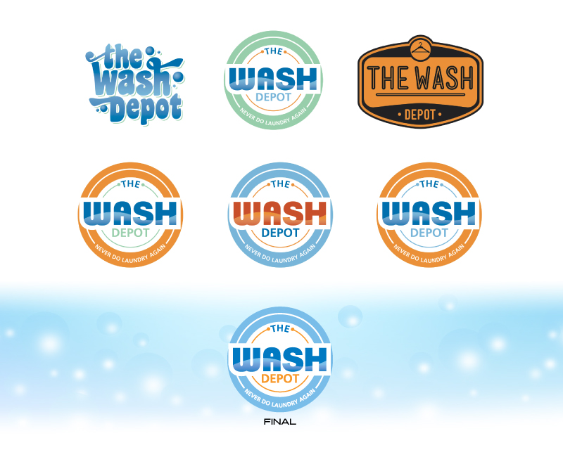 Wash Depot Logo Design Ideas