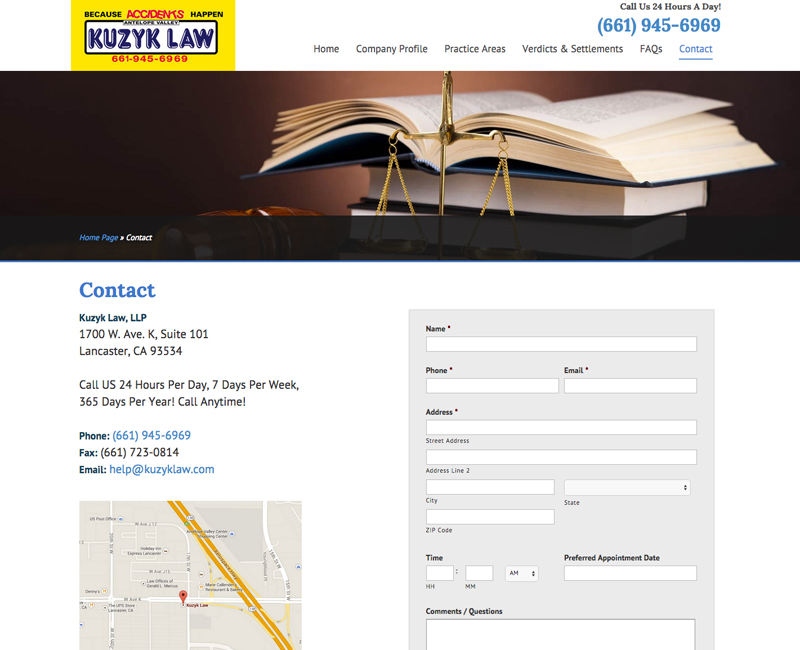 Kuzyk Law – Contact Page 1