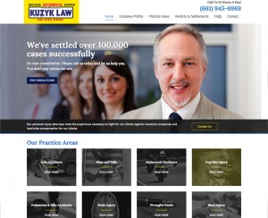 Kuzyk Law – Homepage Design 1